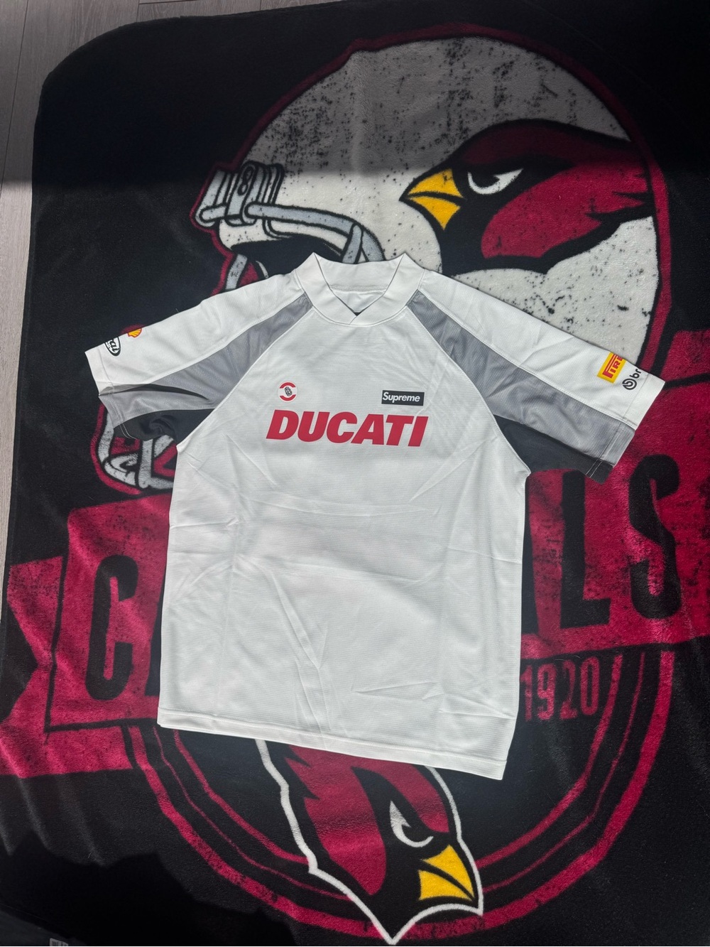 Supreme Ducati White Gray Racing Jersey